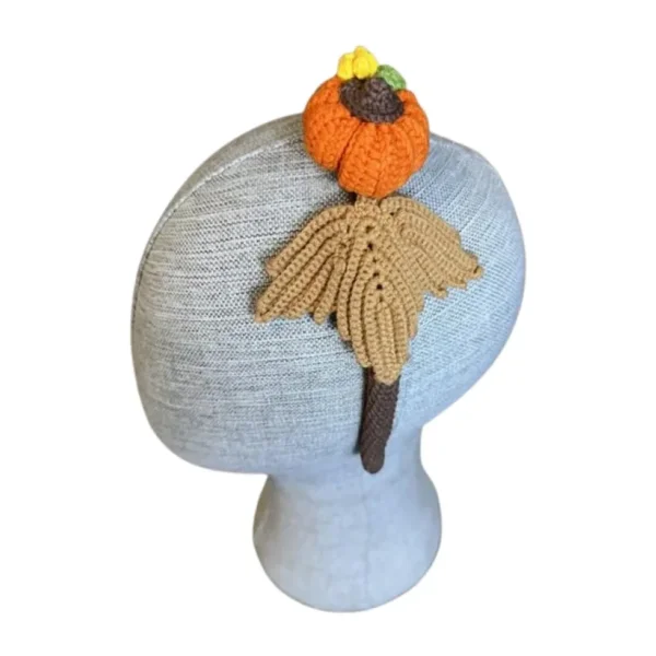 Uretti - İREM 3914 2560 El Yapımı Balkabak - Halloween Tasarımlı Kız Çocuk Saç Aksesuarı / Taç