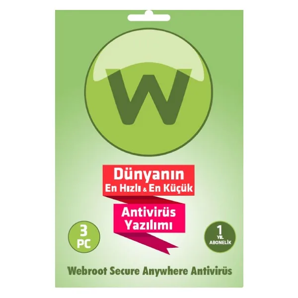 Webroot Secureanywhere Antivirus 3 Kullanıcı 1 Yıl (319994267)
