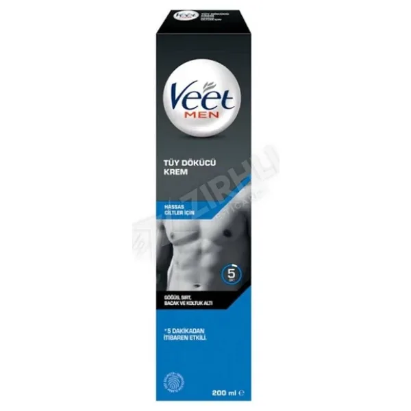 3 ADET Veet Men Hassas Ciltler Tüy Dökücü Krem 200 Ml