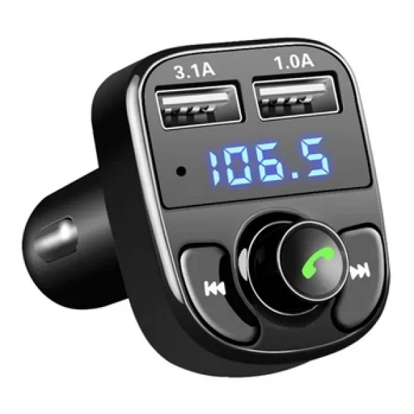 Araç Fm Transmitter 5.0 Bluetooth Araç Kiti Usb Mp3 Sd Kart Flash Için Uygun Çakmaklık Girişli