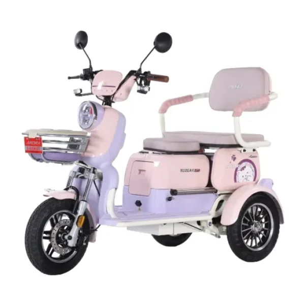Arora Rüzgar New 900 W 3 Tekerlekli Elektrikli Motosiklet Lila