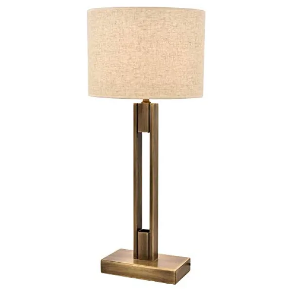 AVONNI ML-9108-1E Eskitme Kaplama Masa Lambası, E27, Metal, 35cm