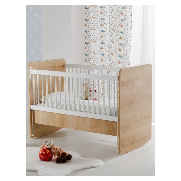 Baby When BW1076 - Pratik Anne Yanı Sallanır Beşik Ahşap 60X120