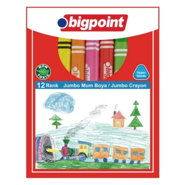 Bigpoint Jumbo Üçgen 12'li Mum Boya