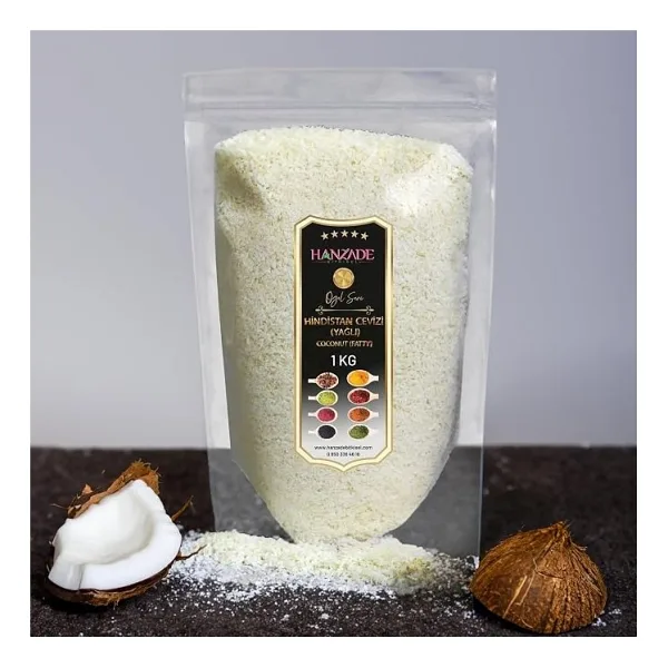 Bitkisel Hindistan Cevizi İri Taneli Rende 1 Kg - Yağı Alınmamış Tam Yağlı