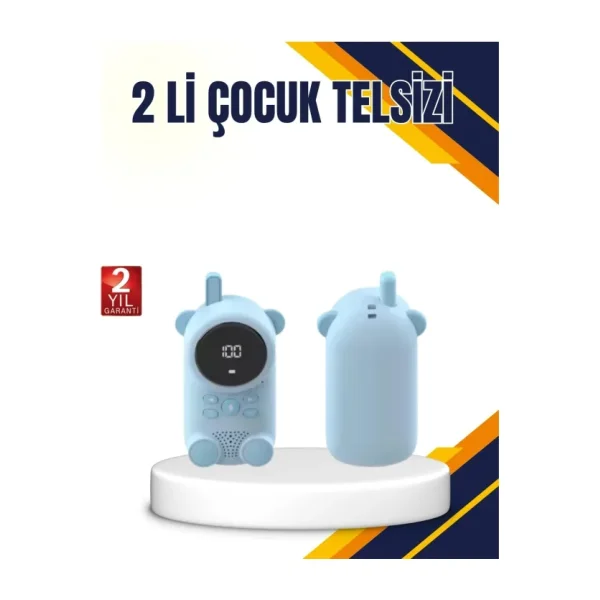 Buğz Çocuk ve Bebek Telsizi - 22 Kanal, Vox Modu, USB Şarjlı, Renkli Ekran