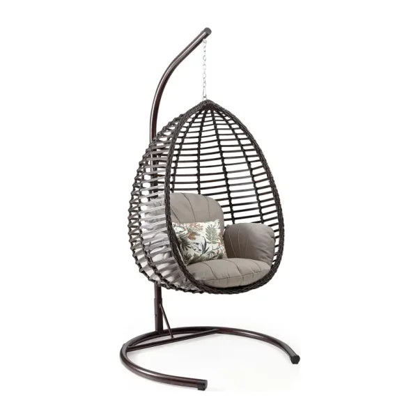 Capri Swing Gümbet 1 Kişilik Rattan Bahçe Salıncağı