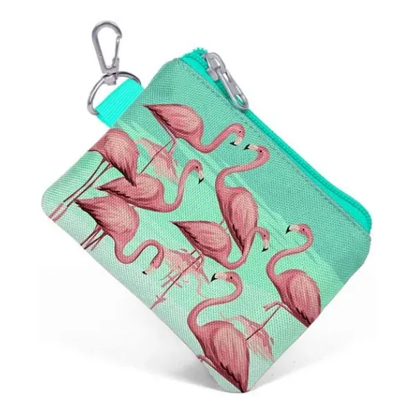 Coral High Yeşil Flamingo Bozuk Para Çantası - Kız