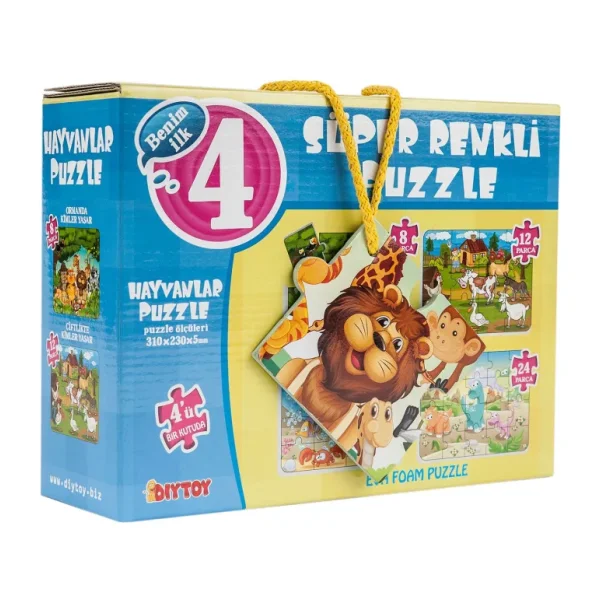 Diytoy Hayvanlar Süper Renkli Puzzle