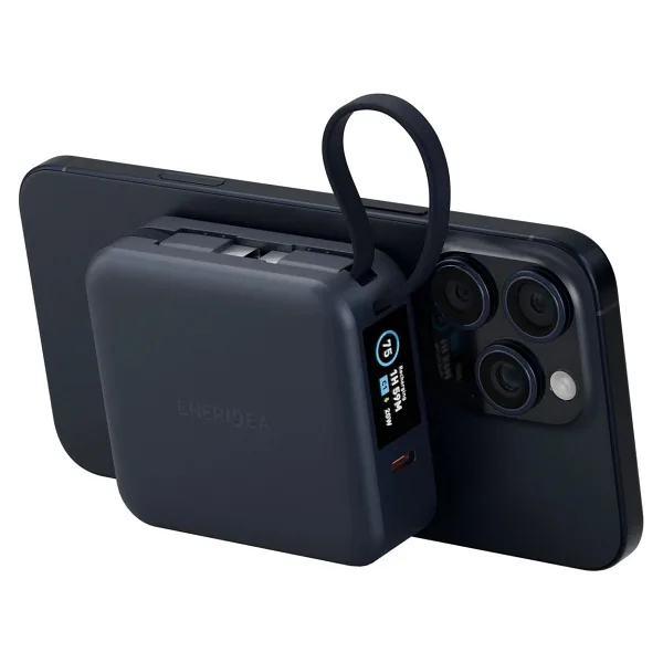 Energea MagPac Mini Plus Lacivert 10000 mAh Hızlı Şarj Magsafe Powerbank
