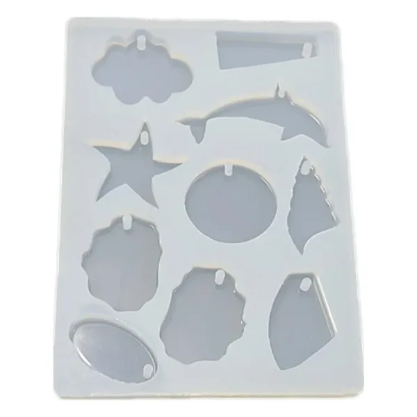 Epoksi Silikon Kalıp Onlu Kalıp Balık Ve Yıldızlı 15X10.5 CM E294