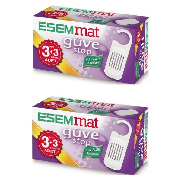 Esemmat 3 Askı + 3 Çekmece 2'li Kokusuz Güve Stop