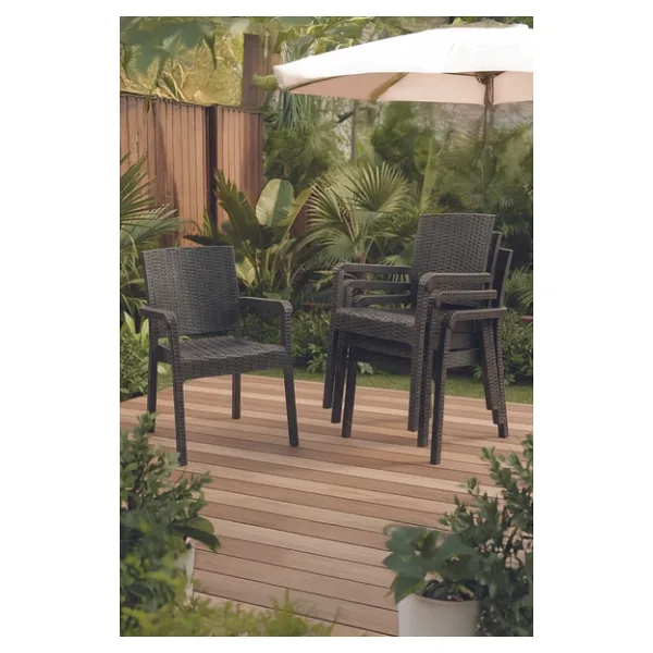 Evdemo King 4'lü Rattan Bahçe Sandalyesi