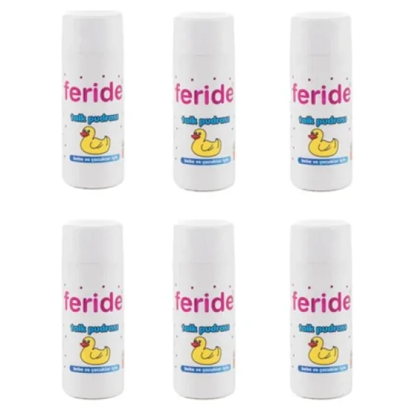 Feride Talk Pudrası 6 Adet Bebek Pudrası Pişik Pudrası Asker Pudrası