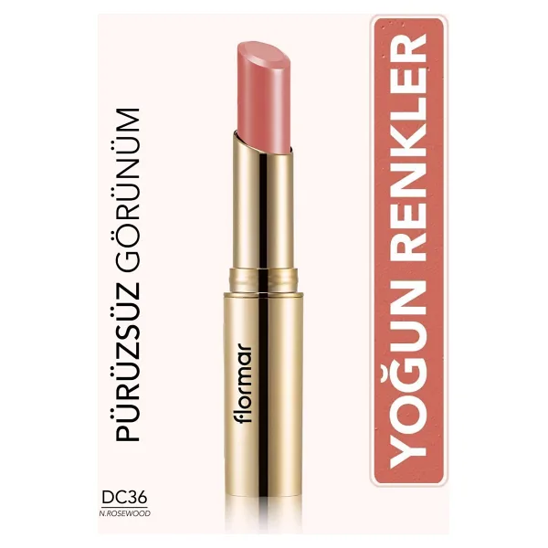 Flormar Deluxe Cashmere Stylo DC36 Natural Rosewood Stick Ruj