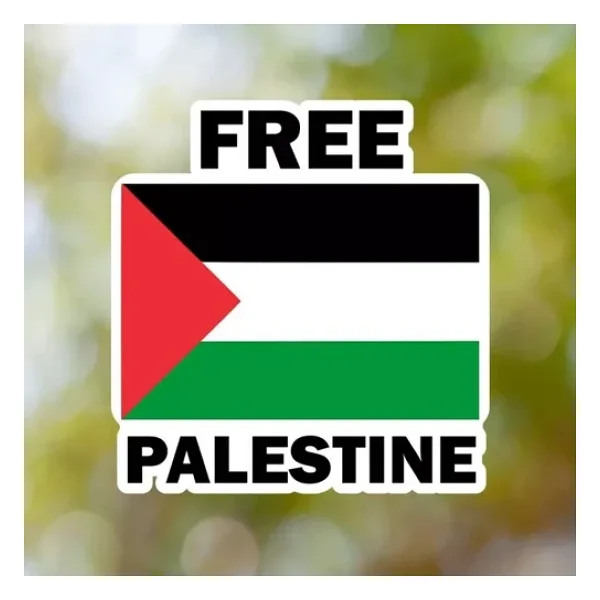 Free Palestine Filistin Sticker Araba Leptop 18cm