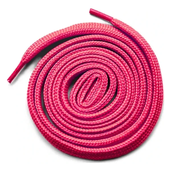 Fuşya Pembe 1 cm Kalınlığında 1 Çift Yassı Spor Ayakkabı Bağcığı