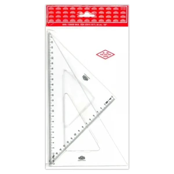 Hatas Gönye Seti 26cm 60-45 - 3 Takım