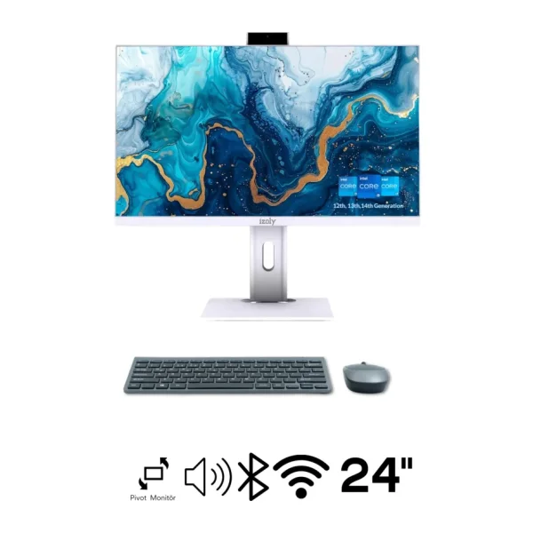 IZOLY H302 İ3-12100 16GB 512GB M.2 Nvme SSD 24" FHD Pivot All In One Bilgisayar
