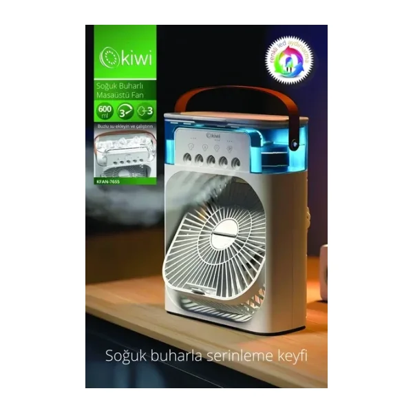 Kiwi KFAN-7655 3in1 Buharlı Masaüstü Vantilatör