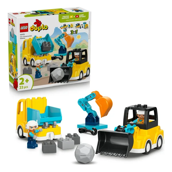 Lego 10475 Duplo Kasabası 3'ü 1 Arada İnşaat Araçları