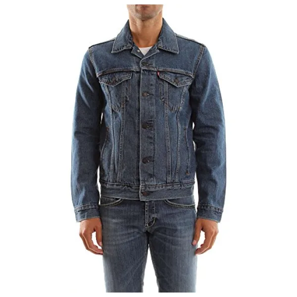 Levi's The Trucker Erkek Denim Ceket, Koyu mavi