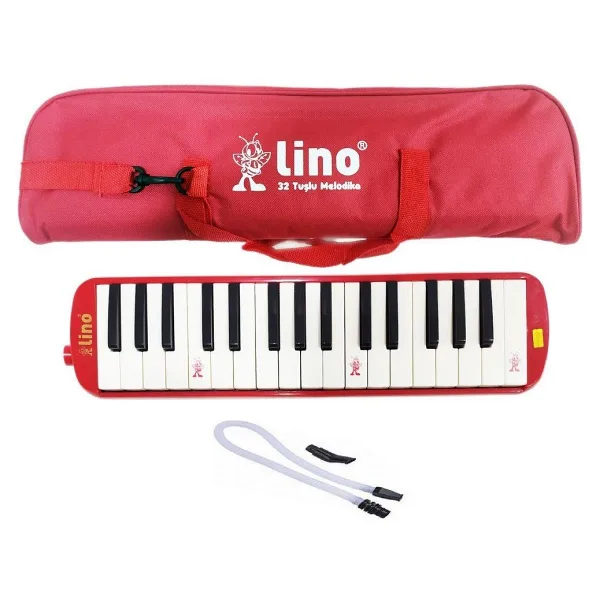 Lino LN-32 Çantalı Kırmızı 32 Tuşlu Melodika