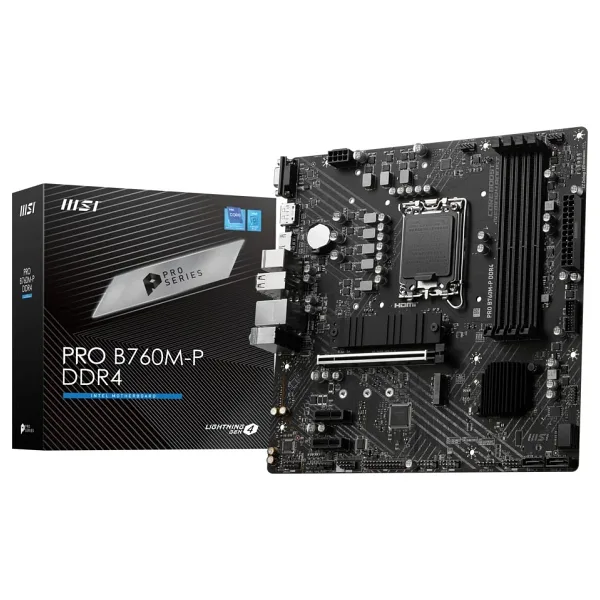 MSI Pro B760M-P D4 Intel LGA1700 DDR4 Micro ATX Anakart
