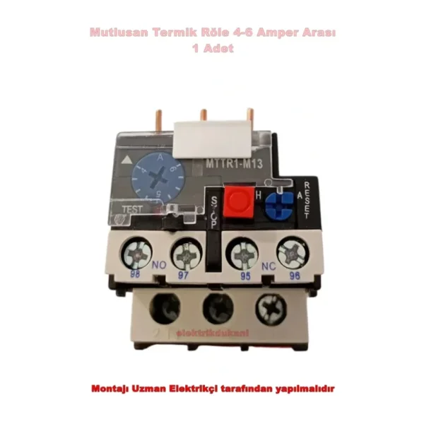 Mutlusan 4~6A Termik Röle (6 Amper Motor Koruma Termiği)