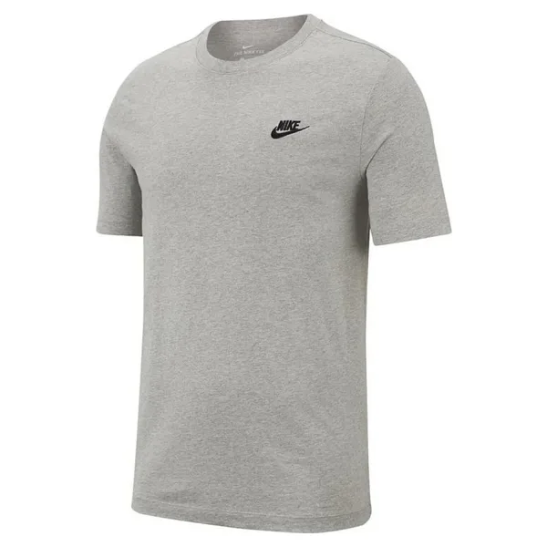 Nike Sportswear Club AR4997-064 Gri Kısa Kollu Bisiklet Yaka Erkek Tişört