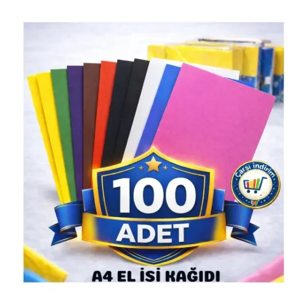 Nistabolje 100 Adet A4 Elisi Kagidi Karisik Renk