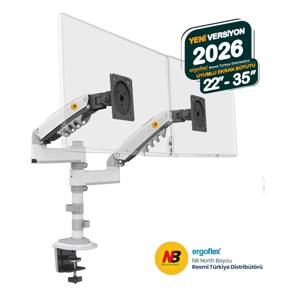 North Bayou H180 17-27 inç İki Kollu Amortisörlü Monitör Standı