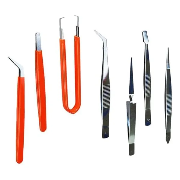 Orret Home 7 Parça Antistatik Cımbız Seti - Elektronik, Bilgisayar, Telefon ve TV Tamiri İçin Profesyonel Cımbız Kiti, Hassas Uçlu Mini Set