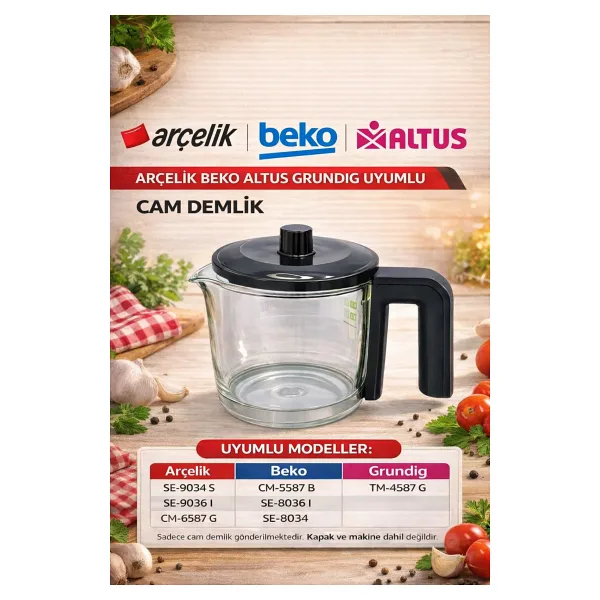 Öz Beyaz Eşya Grundig TM-4587 G Semaver Çay Makinası Deöliği Ve Kapağı