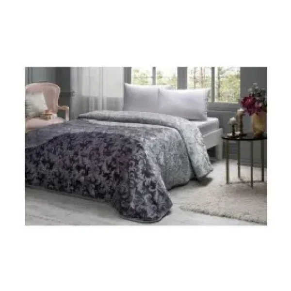 Özdilek Silver Tek Kişilik Battaniye Gri Renkte 155x215 - 155 x 215 cm