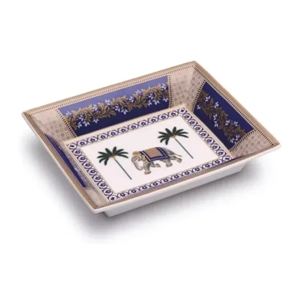 Pozzi Milano Porselen Dekoratif Tabak 19,5 x 15,5 cm