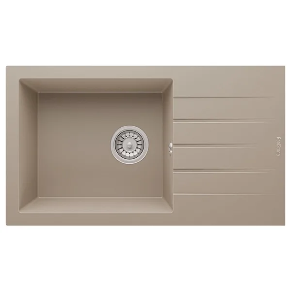 RealStone Assos P010 76 XL Tek Gözlü Kapuçino Granit Eviye
