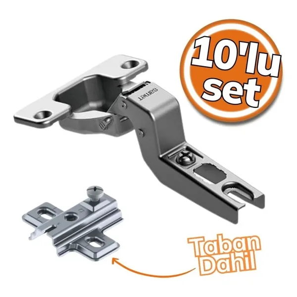 Samet Menteşe Star Süper Deve Boynu Menteşe 10'lu Set (Taban Dahil)