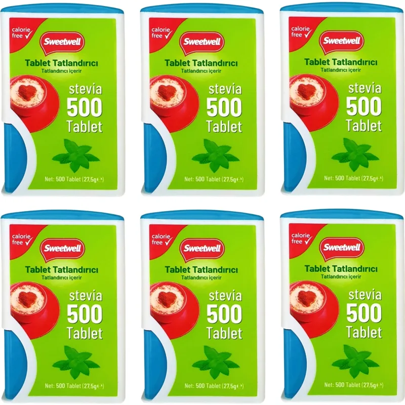 Sweetwell Stevia Tablet Tatlandırıcı 500 Tablet x 6 Adet