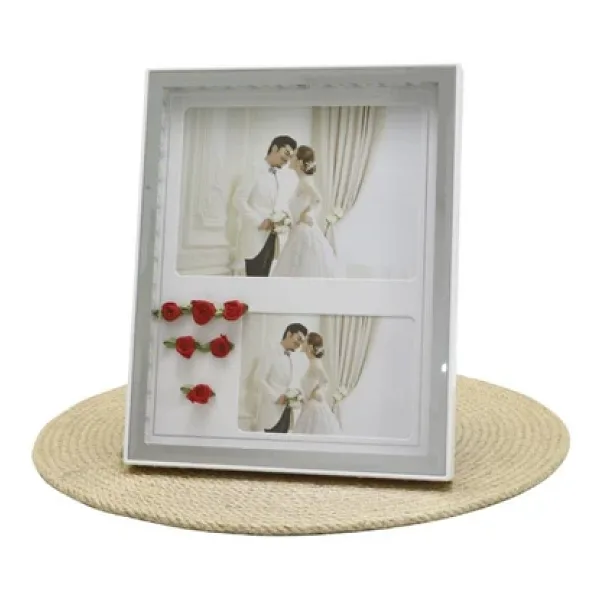T.Concept Led Işıklı 2'li Fotoğraf Çerçevesi Beyaz 20x25 Cm