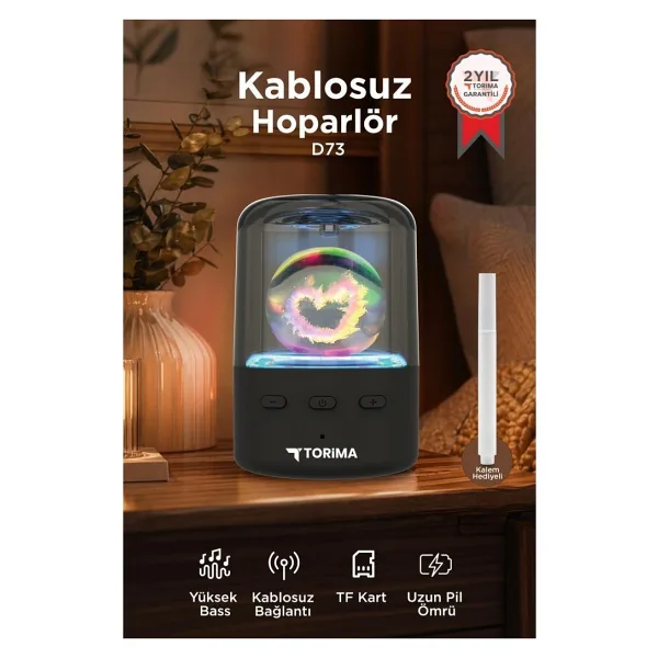 Torima D73 Siyah Bluetooth Hoparlör