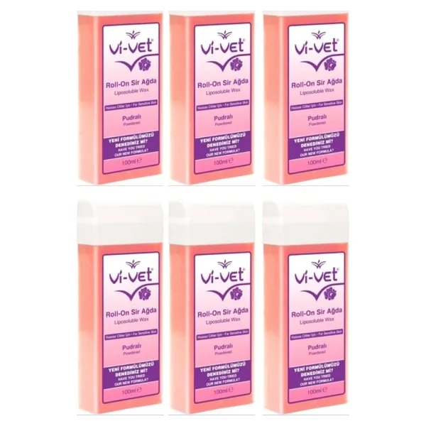 Vi-vet Kartuş Roll-on Kartuş Pudralı Sir Ağda 100ml 6 Adet