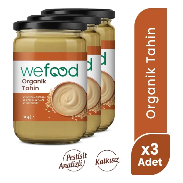 Wefood Organik Tahin 600 Gr 3'lü