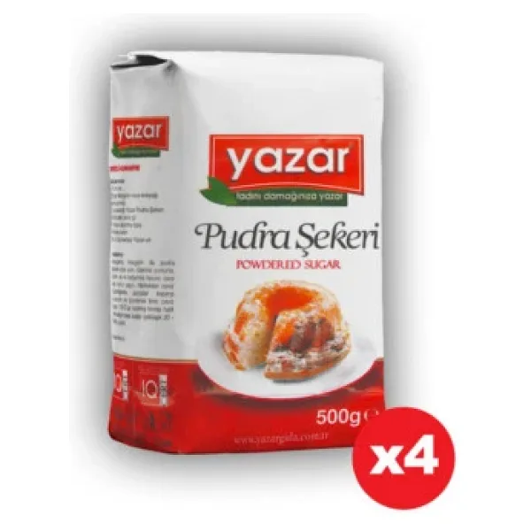 Yazar 500 gr 4 Paket Pudra Şekeri