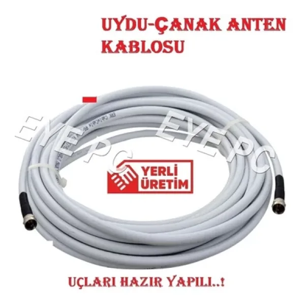 25 METRE 25M Full HD 3D 4K Destekli Çanak Anten Kablosu Hazır Uçlu
