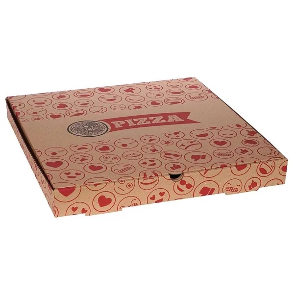 30 cm Emoji Baskılı Pizza Kutusu (30X30X4) - 100 Adet