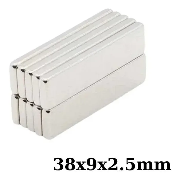 38X9X2.5mm Neodyum Güçlü Mıknatıs - Neodim Magnet