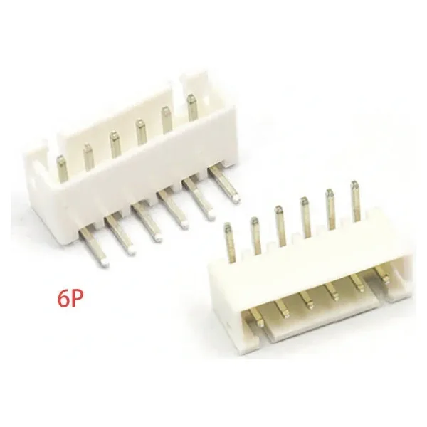 6 Pin JST-XH 2.54 Tunik Konnektör Erkek Eğik 90°