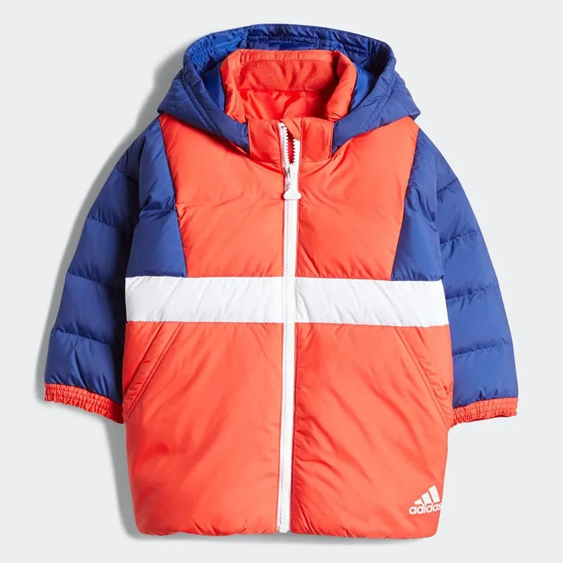 Adidas Colorblock Down H38372 Çocuk Mont Lacivert Kırmızı Beyaz