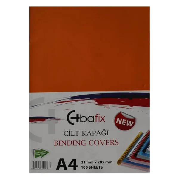 Bafix Cilt Kapağı Plastik Opak A4 160 MIC Turuncu (100 lü)
